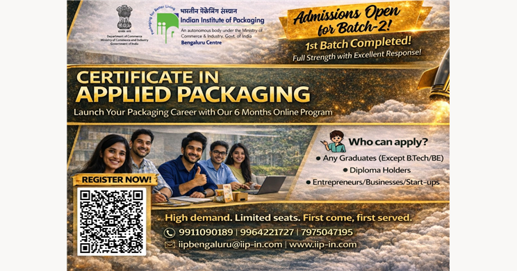 Certificate in Food Packaging - Second Batch - Six Months Online Program Conducted by IIP Bengaluru (2nd April 2026 - 1st September, 2026)
